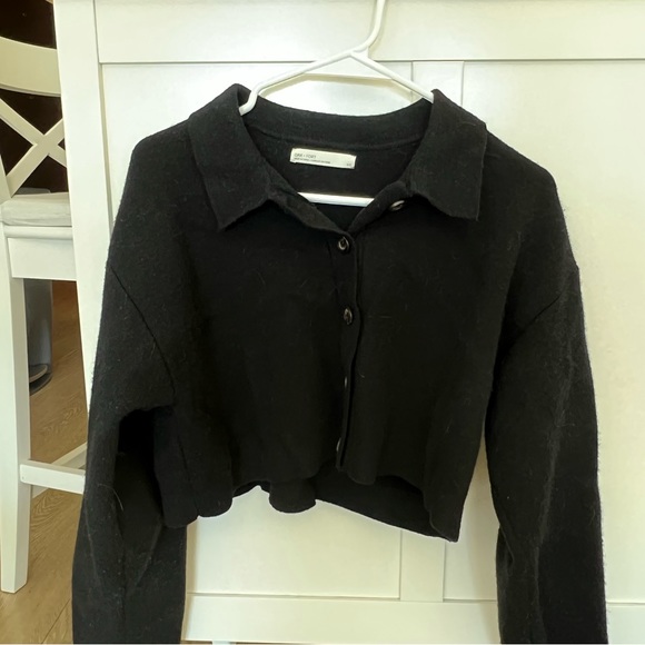 Oak + Fort Cropped Oversize Sweater- Size S - Picture 3 of 5